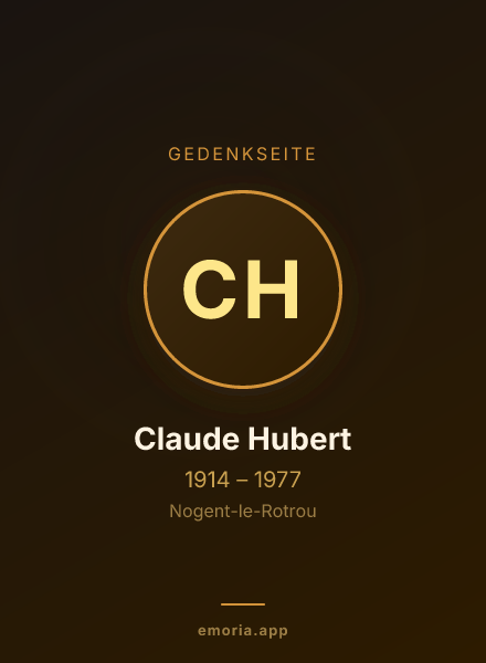 Gedenkportrait von Claude Hubert