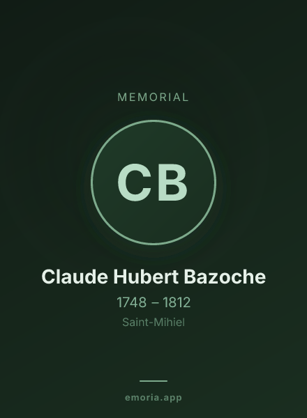 Memorial portrait of Claude Hubert Bazoche