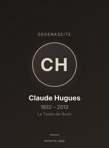 Gedenkportrait von Claude Hugues