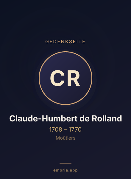 Gedenkportrait von Claude-Humbert de Rolland