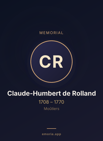Memorial portrait of Claude-Humbert de Rolland