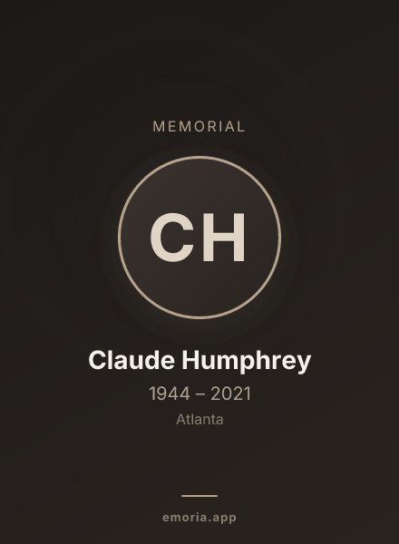 Memorial portrait of Claude Humphrey