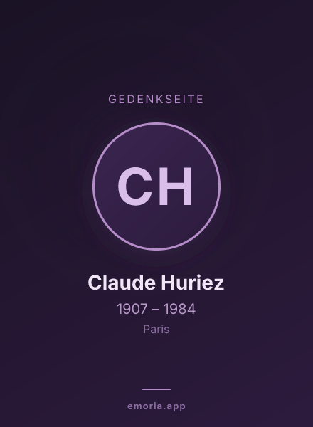 Gedenkportrait von Claude Huriez