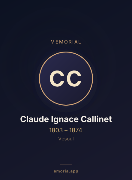 Memorial portrait of Claude Ignace Callinet