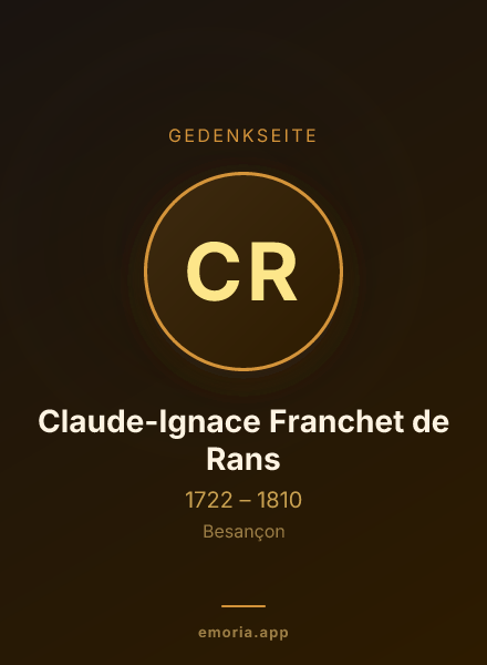 Gedenkportrait von Claude-Ignace Franchet de Rans