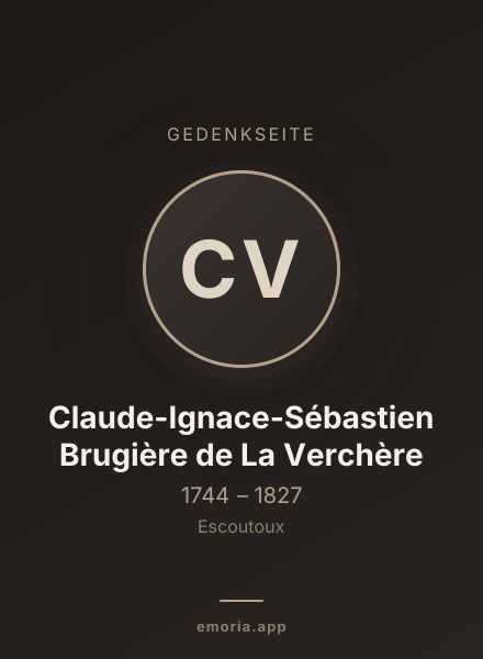 Gedenkportrait von Claude-Ignace-Sébastien Brugière de La Verchère