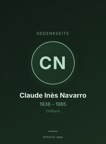 Gedenkportrait von Claude Inès Navarro