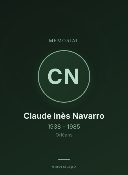 Memorial portrait of Claude Inès Navarro
