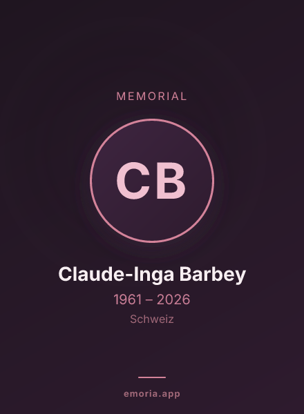 Memorial portrait of Claude-Inga Barbey
