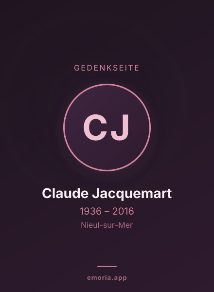 Gedenkportrait von Claude Jacquemart