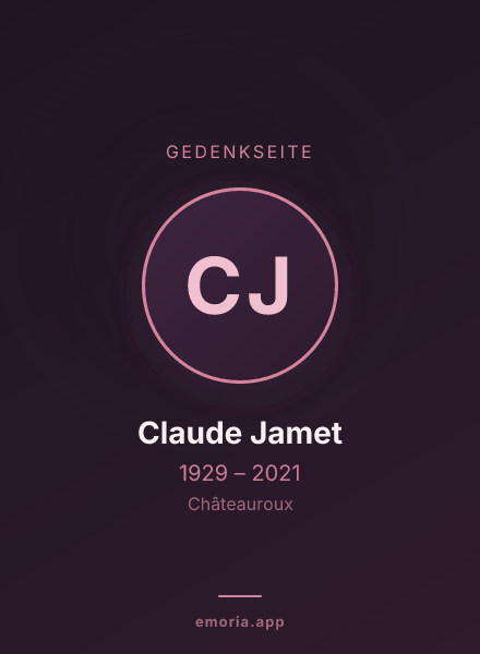 Gedenkportrait von Claude Jamet