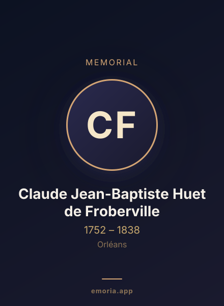 Memorial portrait of Claude Jean-Baptiste Huet de Froberville