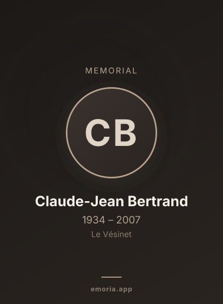 Memorial portrait of Claude-Jean Bertrand