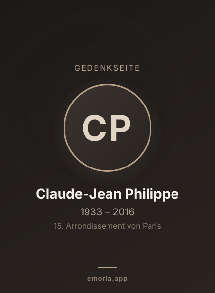 Gedenkportrait von Claude-Jean Philippe
