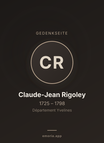 Gedenkportrait von Claude-Jean Rigoley