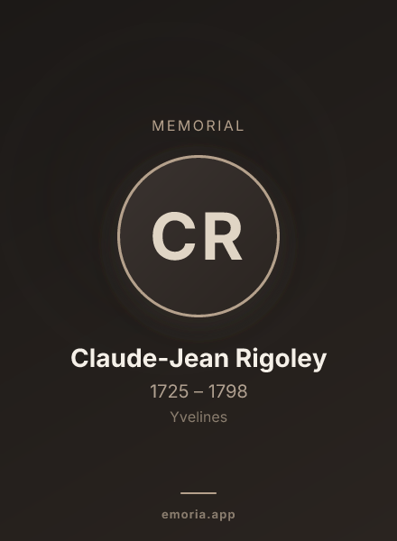 Memorial portrait of Claude-Jean Rigoley