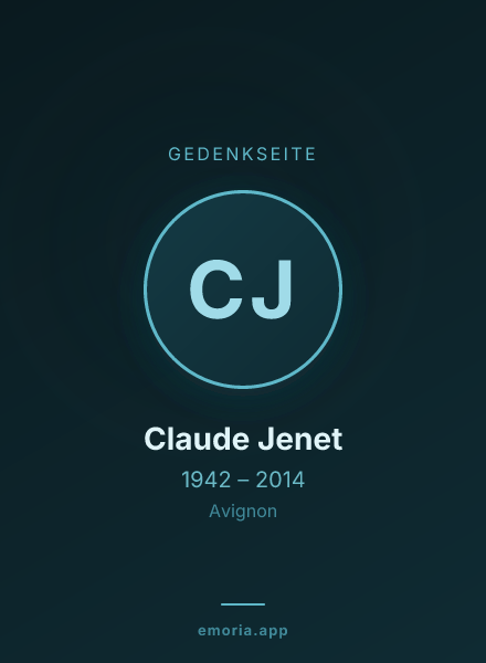 Gedenkportrait von Claude Jenet