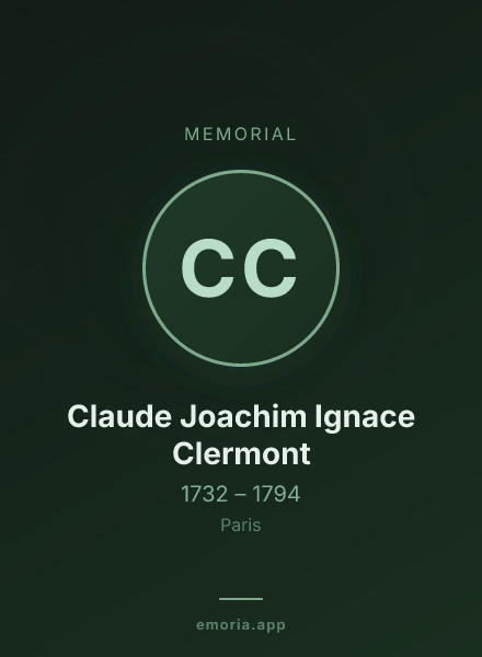 Memorial portrait of Claude Joachim Ignace Clermont