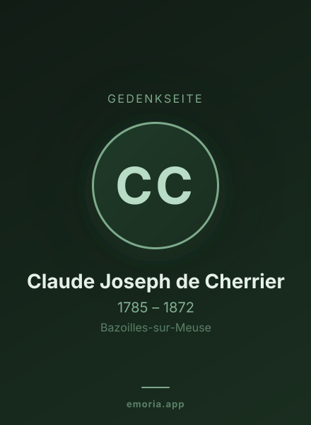 Gedenkportrait von Claude Joseph de Cherrier