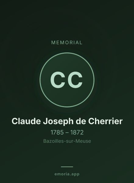 Memorial portrait of Claude Joseph de Cherrier