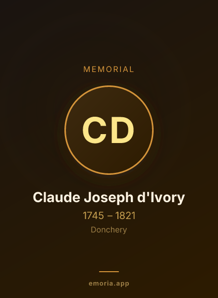 Memorial portrait of Claude Joseph d'Ivory