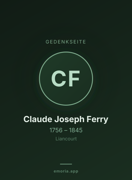 Gedenkportrait von Claude Joseph Ferry