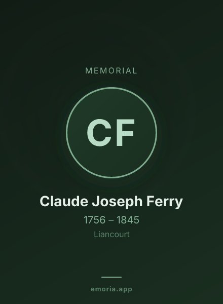 Memorial portrait of Claude Joseph Ferry