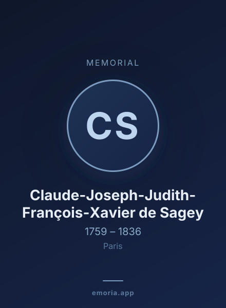 Memorial portrait of Claude-Joseph-Judith-François-Xavier de Sagey