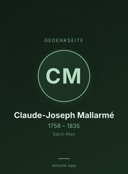 Gedenkportrait von Claude-Joseph Mallarmé