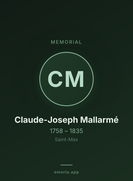 Memorial portrait of Claude-Joseph Mallarmé