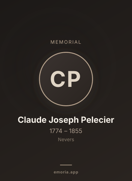 Memorial portrait of Claude Joseph Pelecier