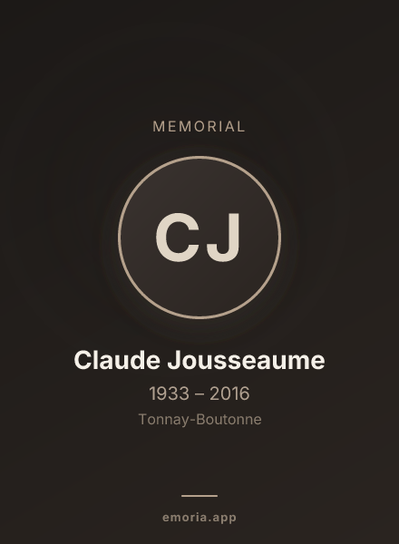 Memorial portrait of Claude Jousseaume