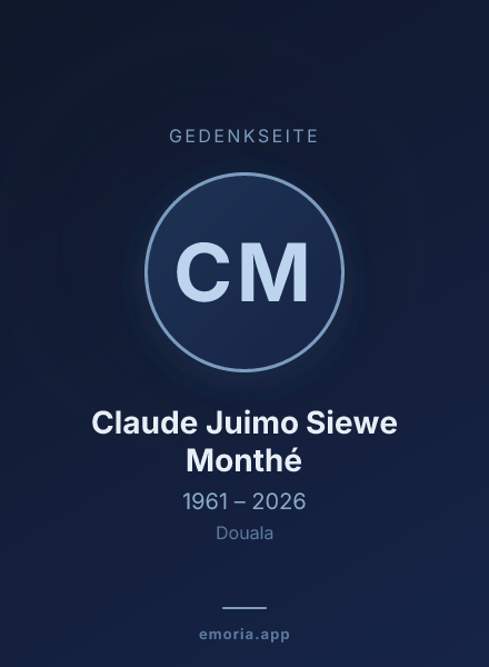 Gedenkportrait von Claude Juimo Siewe Monthé