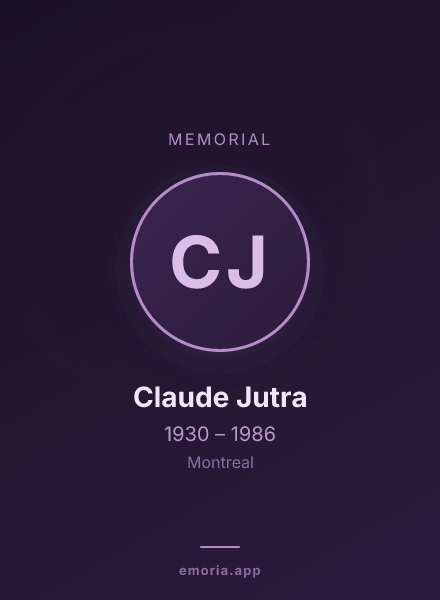 Memorial portrait of Claude Jutra