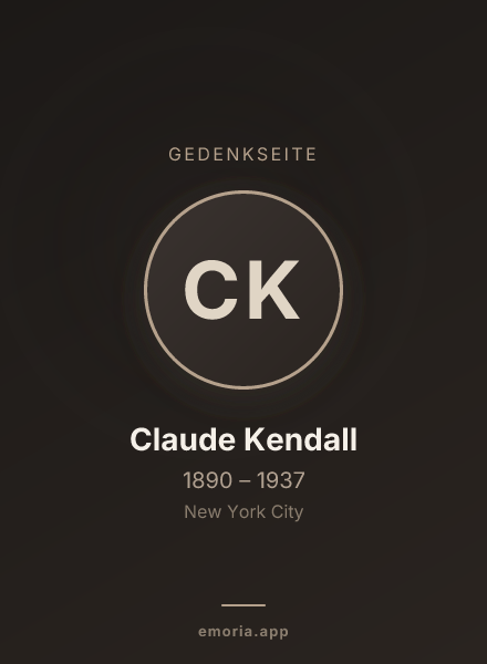Gedenkportrait von Claude Kendall
