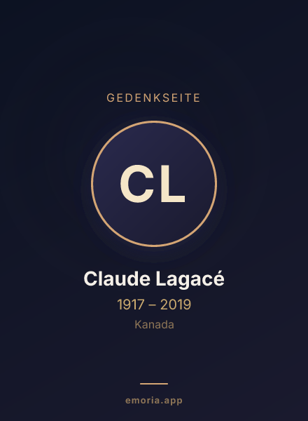Gedenkportrait von Claude Lagacé