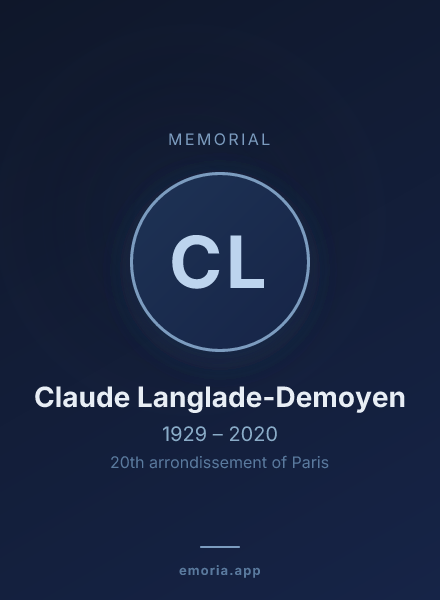 Memorial portrait of Claude Langlade-Demoyen