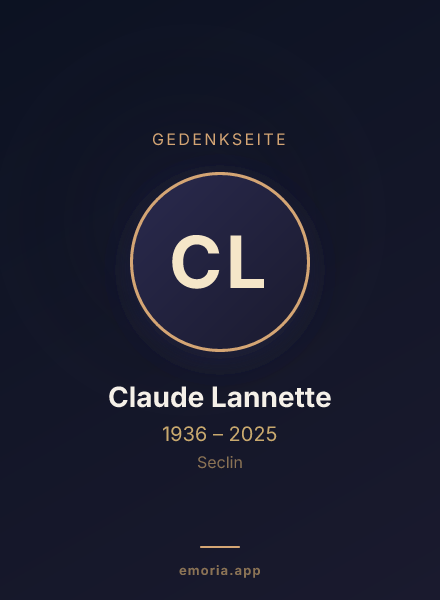 Gedenkportrait von Claude Lannette