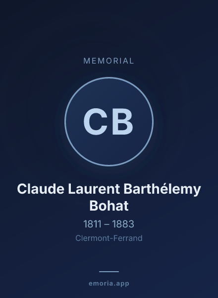Memorial portrait of Claude Laurent Barthélemy Bohat