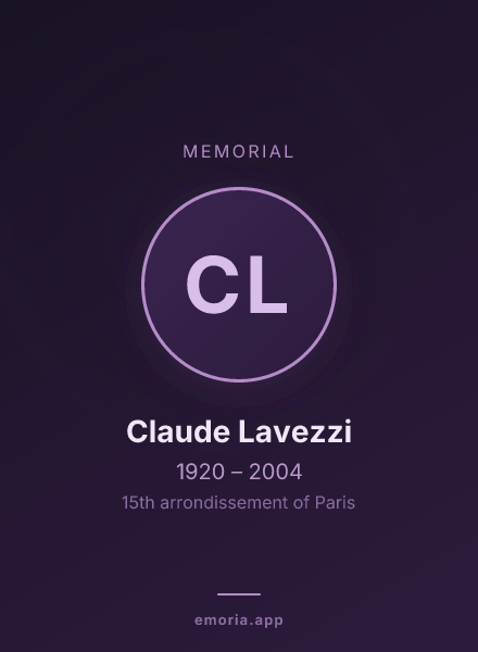 Memorial portrait of Claude Lavezzi