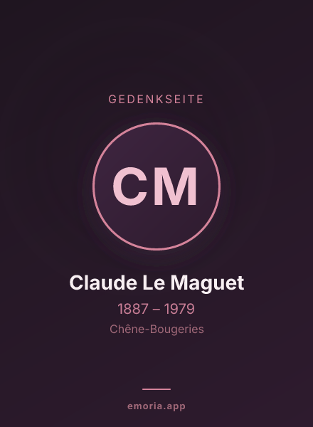 Gedenkportrait von Claude Le Maguet