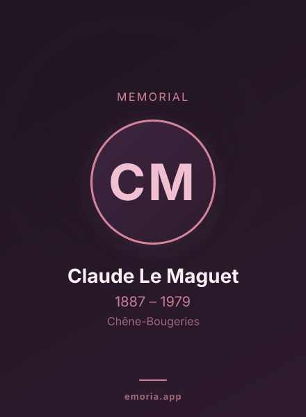 Memorial portrait of Claude Le Maguet
