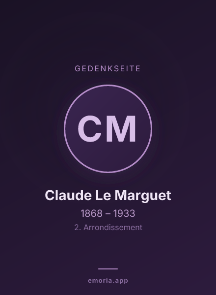 Gedenkportrait von Claude Le Marguet
