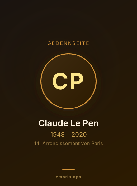 Gedenkportrait von Claude Le Pen