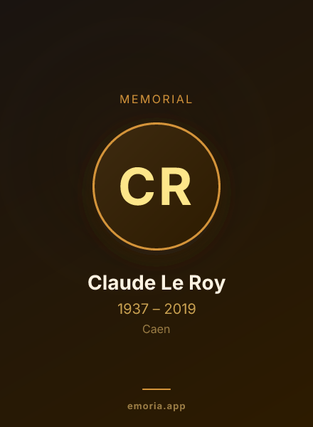 Memorial portrait of Claude Le Roy