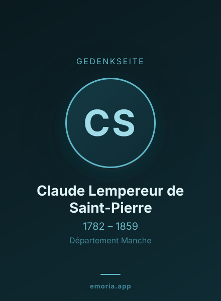 Gedenkportrait von Claude Lempereur de Saint-Pierre
