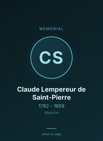 Memorial portrait of Claude Lempereur de Saint-Pierre