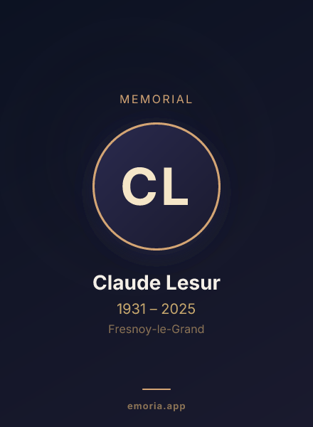 Memorial portrait of Claude Lesur