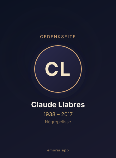 Gedenkportrait von Claude Llabres