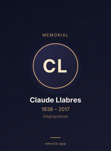 Memorial portrait of Claude Llabres